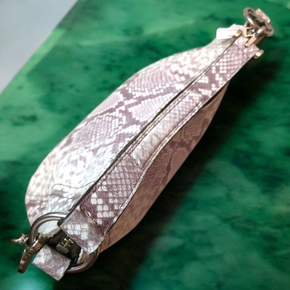 Michael Kors Neutral Python Embossed Leather Shou… - image 7